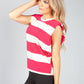 Fuchsia Stripe Sleeveless Tee