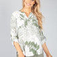 Khaki Palm Print Blouse