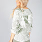 Khaki Palm Print Blouse