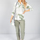 Khaki Palm Print Blouse