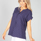 Navy Polka Dot Blouse