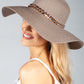 Taupe Sun Hat with Gold Chain