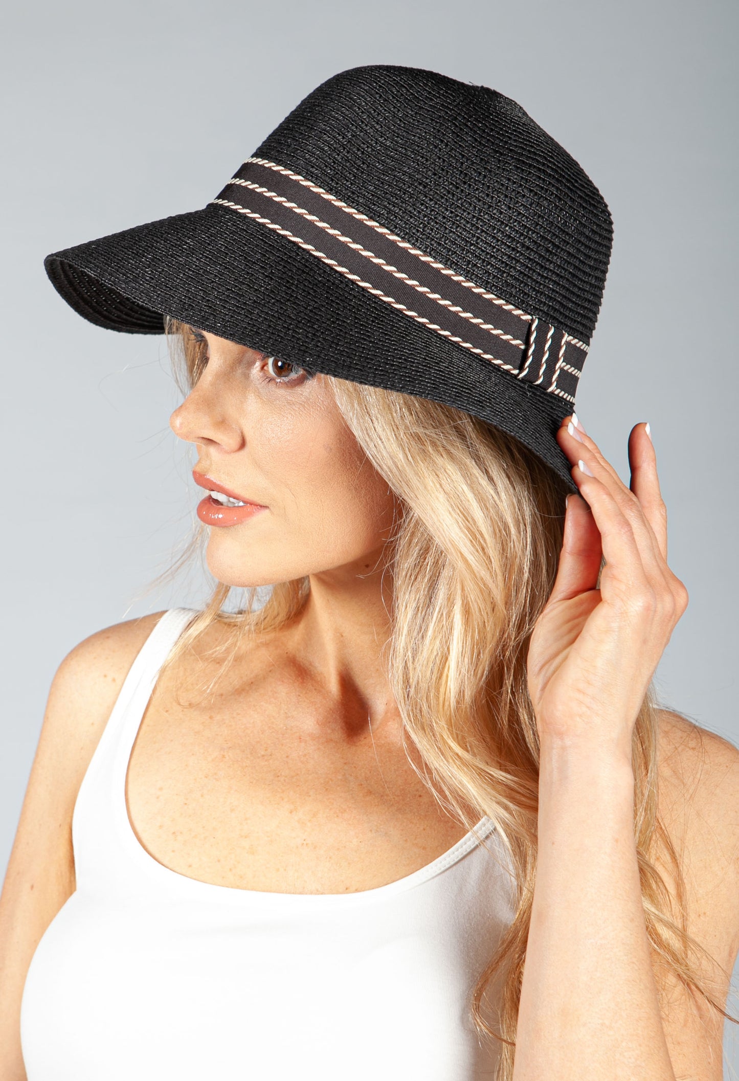 Black Cloche Summer Hat