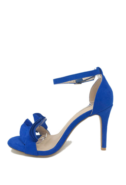 Royal Blue Frill Detail Heel