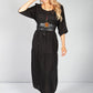 Black Summer Linen Maxi Dress