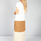 Cream Colour Block Maxi Dress