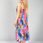 Pink Tropics Print Button Bodice Dress