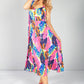 Pink Tropics Print Button Bodice Dress