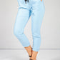 Rolled Cuff Sky Blue Joggers