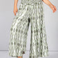 Light Khaki Abstract Print Trousers