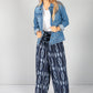 Night Navy Abstract Print Trousers