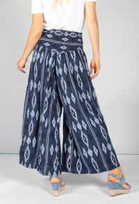 Night Navy Abstract Print Trousers