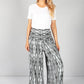 Steel Grey Abstract Print Trousers