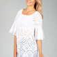 White Embroidered Peasant Blouse-1