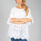 White Embroidered Peasant Blouse-1