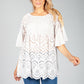 Stone Embroidered Peasant Blouse