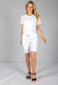 Crisp White Summer Shorts