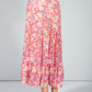 Vintage Floral Skirt in Fuchsia