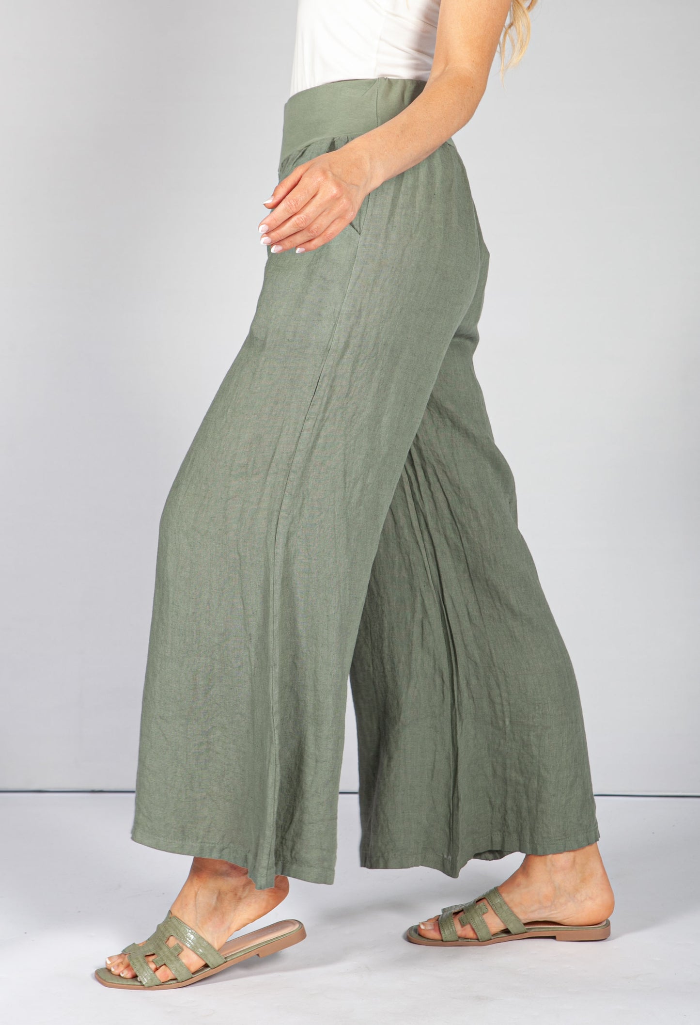 Khaki Slouch Culottes