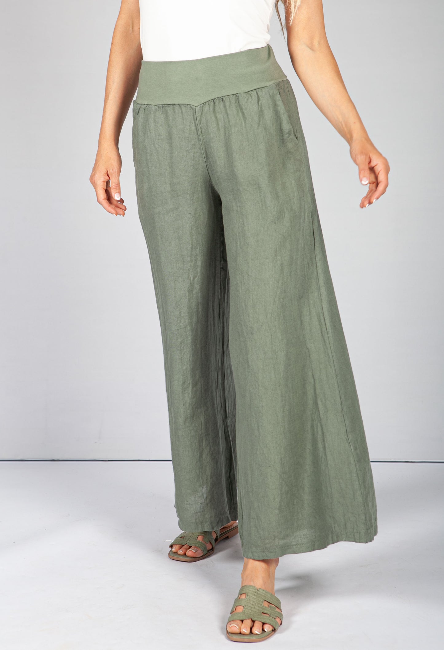 Khaki Slouch Culottes