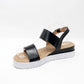 Black Double Strap Sandal