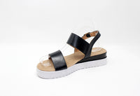 Black Double Strap Sandal