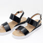 Black Double Strap Sandal