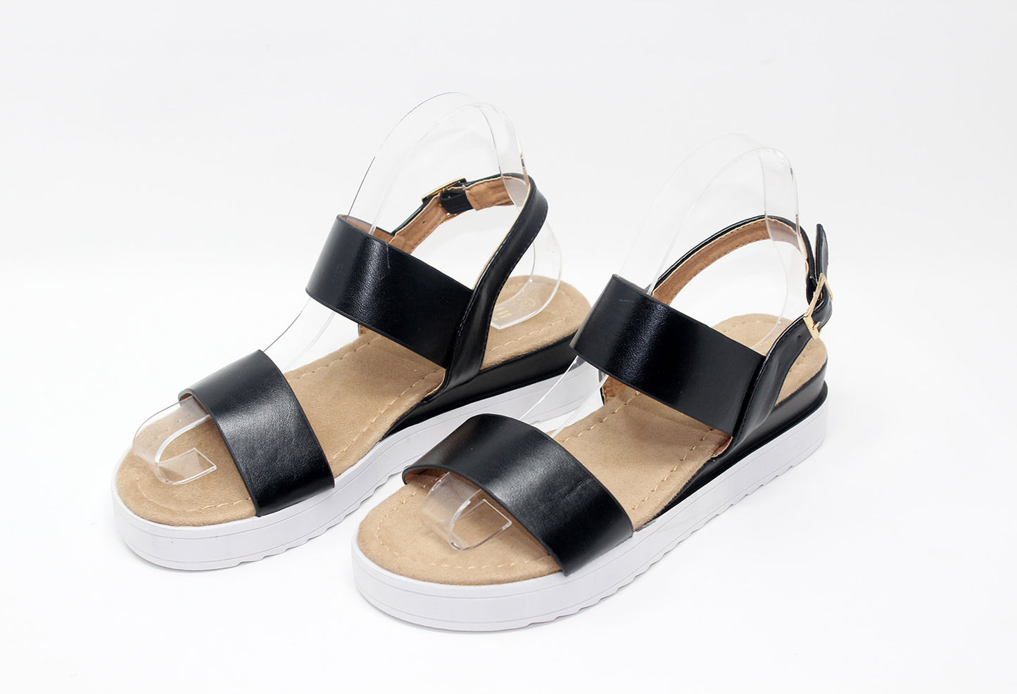 Black Double Strap Sandal