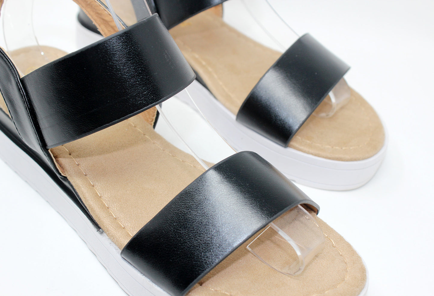 Black Double Strap Sandal