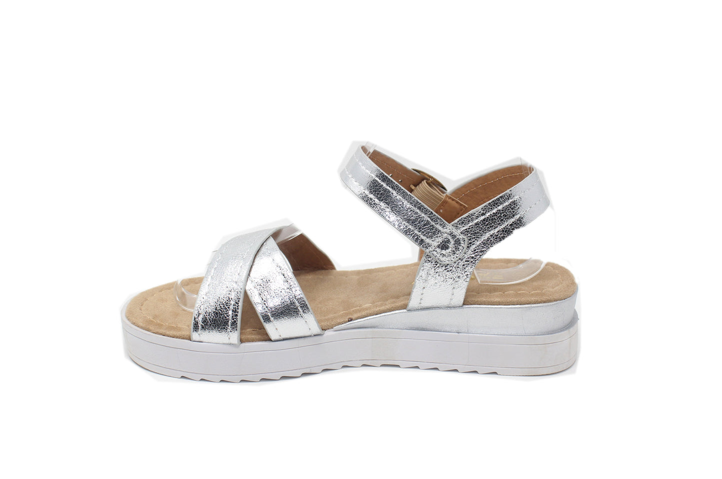 Silver Double Strap Sandal-1