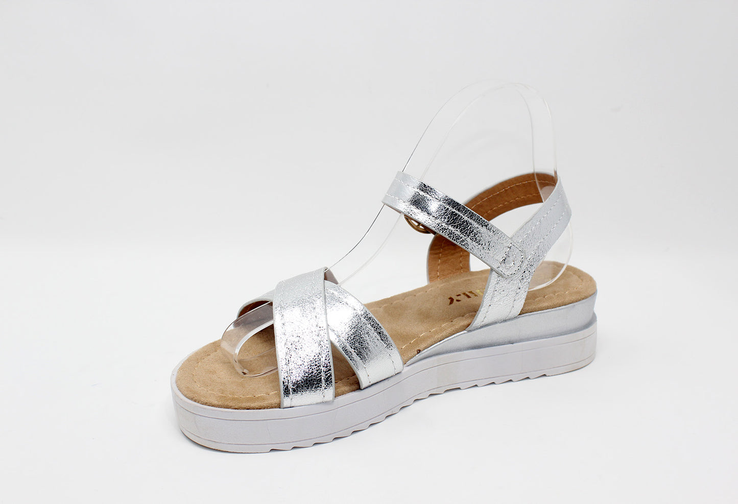 Silver Double Strap Sandal-1