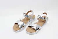 Silver Double Strap Sandal-1