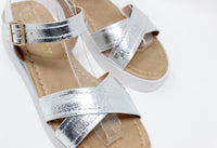 Silver Double Strap Sandal-1