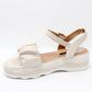 Beige Ruffle Strap Sandal