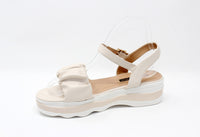 Beige Ruffle Strap Sandal