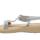 Silver Diamante Glittered Sandal