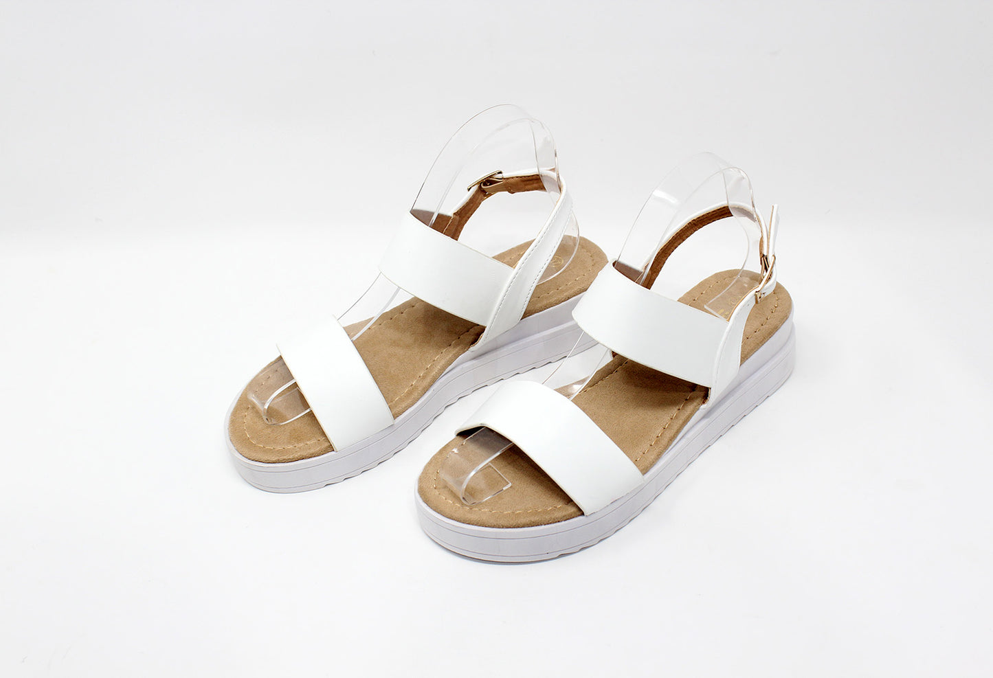 White Double Strap Sandal