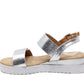 Silver Double Strap Sandal