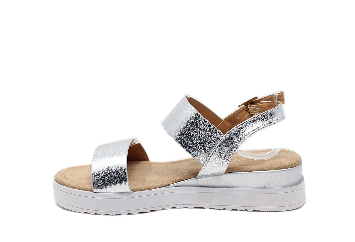 Silver Double Strap Sandal