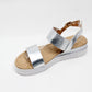 Silver Double Strap Sandal