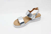 Silver Double Strap Sandal