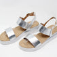 Silver Double Strap Sandal