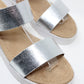 Silver Double Strap Sandal