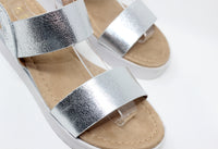 Silver Double Strap Sandal