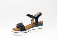 Black Wedge Sandal-1