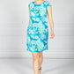 Linen Dress in Blue Floral