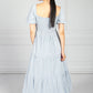 Smocked Bodice Dress in Blue Gingham