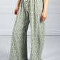 Khaki Mini Bloom Wide Leg Trousers