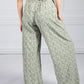 Khaki Mini Bloom Wide Leg Trousers