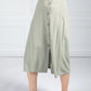 Button Down Midi Skirt in Green